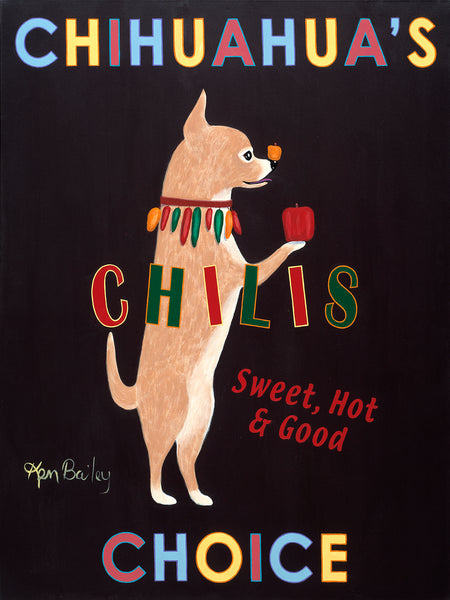 CHIHUAHUA'S CHOICE CHILIS - Retro Vintage Advertising Art