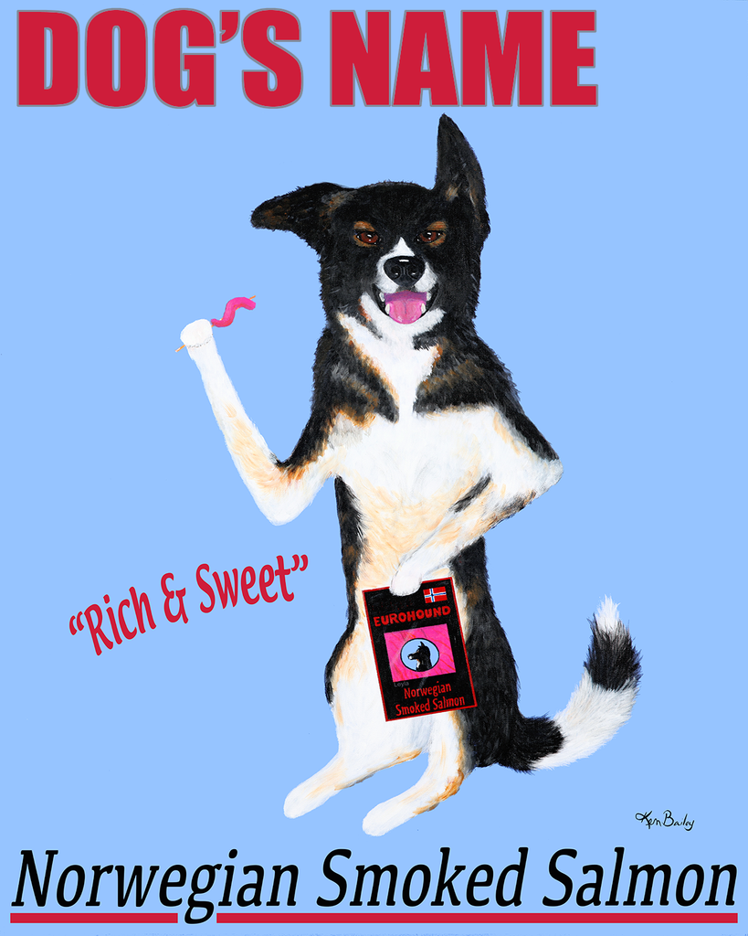 CUSTOM EUROHOUND - Retro Vintage Advertising Art featuring a Eurohound by Ken Bailey