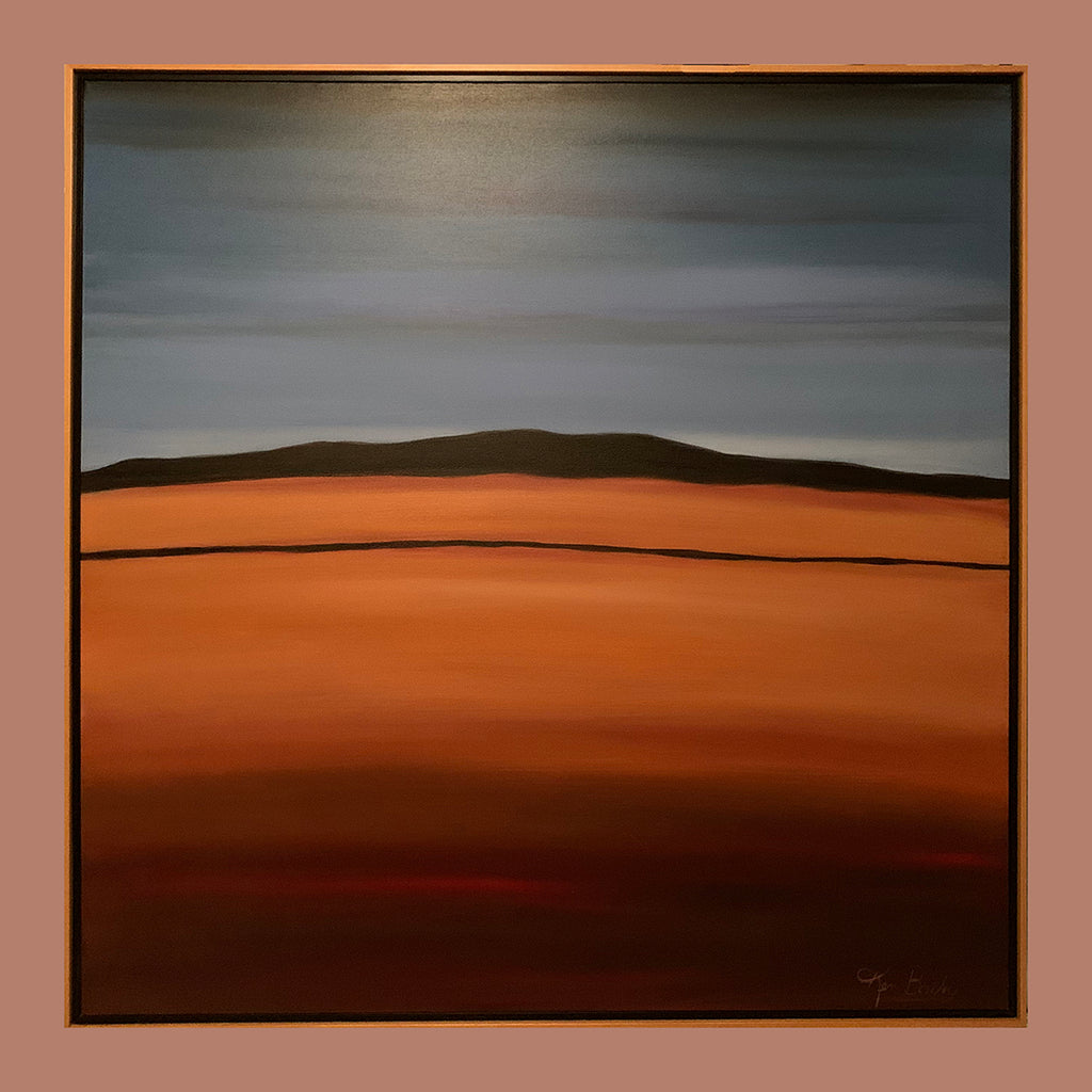 ARROYO AND HILLS - Landscape - 49" x 49" including frame