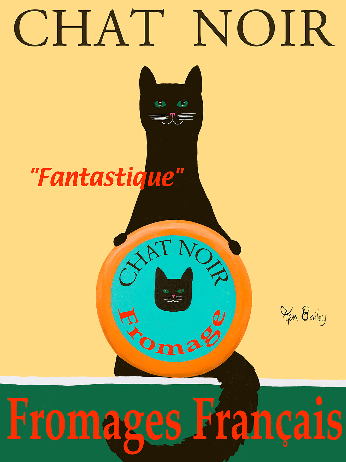 CUSTOM CHAT NOIR - FROMAGE FRANÇAIS -- Retro Vintage