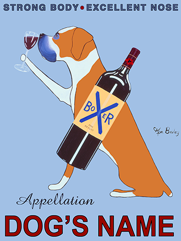 CUSTOM APPELLATION BOXER - - Retro Vintage Advertising Art featuring a Boxer by Ken Bailey