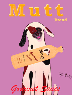 MUTT BRAND - The Original Painting - Retro Vintage Advertising Art featuring a mixed breed dog by Ken Bailey