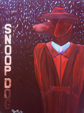 SNOOP DOG - Whimsical art featuring a German Shorthair Pointer by Ken Bailey