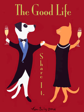 THE GOOD LIFE -  Art celebrating pet adoption by Ken Bailey