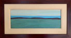 Three Hills - Landscape - 15" x 27" including walnut frame