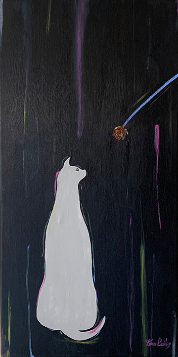Gray Cat - Original Painting
