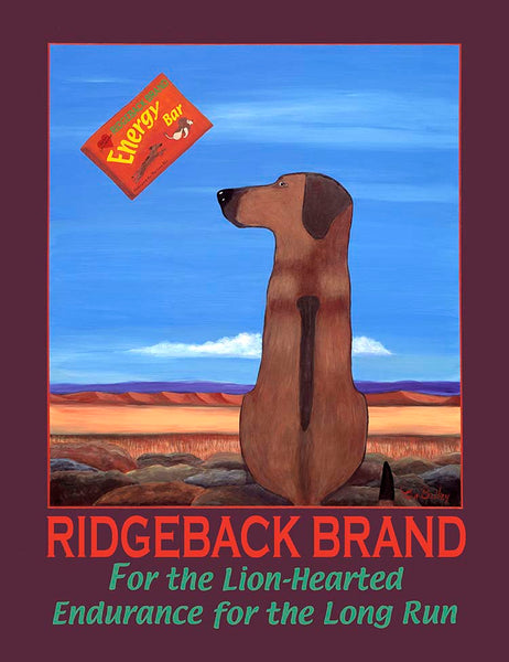 Ridgebacks Bar RIDGEBACK BRAND ENERGY BAR - Retro Vintage Advertising Art featuring a ...